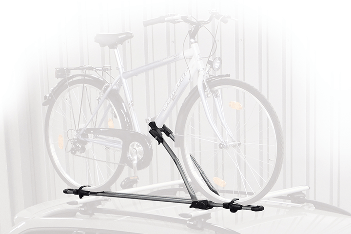 Rail porte-vélo avec barre de maintien et sangles de roue - Porte-vélos -  Achat moins cher